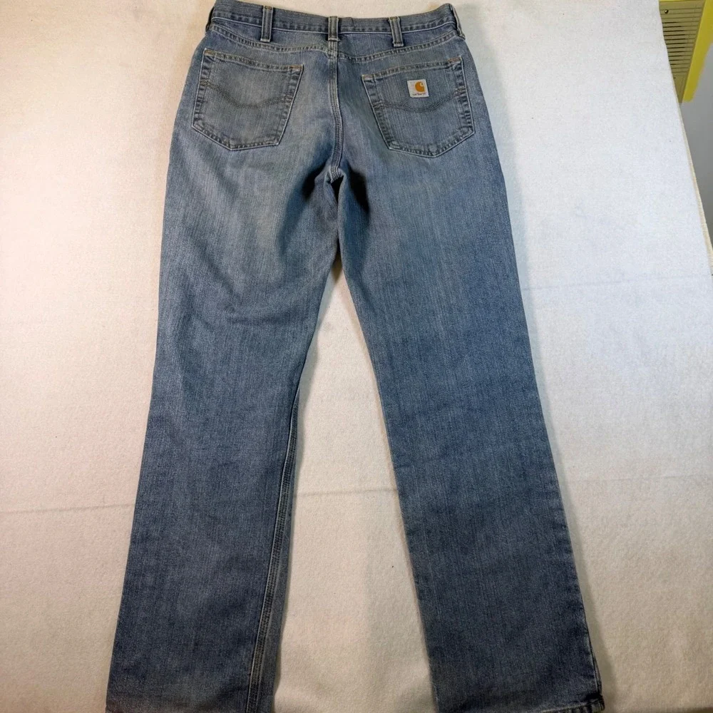 Carhartt‎ 101483-980 Mens Relaxed Fit Straight Leg Denim Jeans Blue 33x34